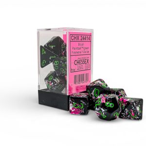 Brush Paintbrush/green 7 die set - dice emporium