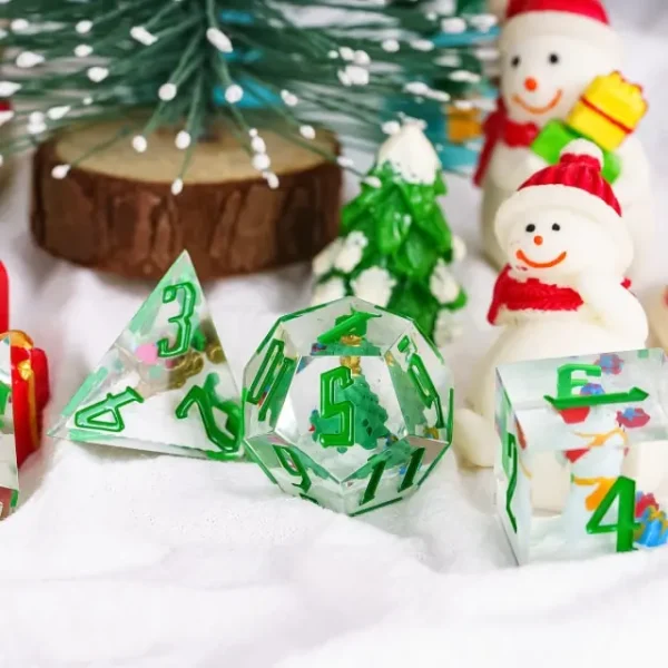 Christmas Sharp Dice - Dice Emporium