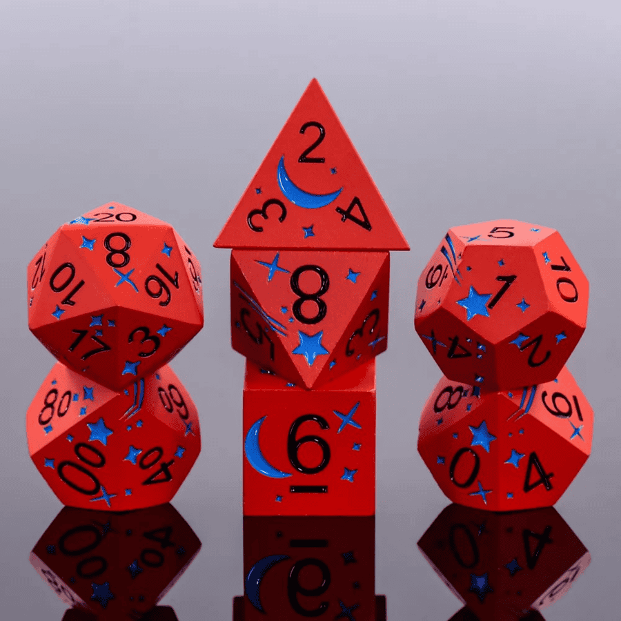 Blue Ink Comet 7-die set - dice emporium