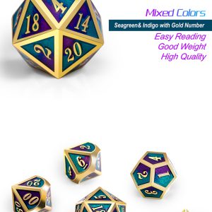 Metal & Enamel 7 Piece Set -Jester - DiceEmporium.com