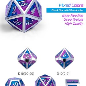 Metal & Enamel 7 Piece Set -Cotton Candy - DiceEmporium.com