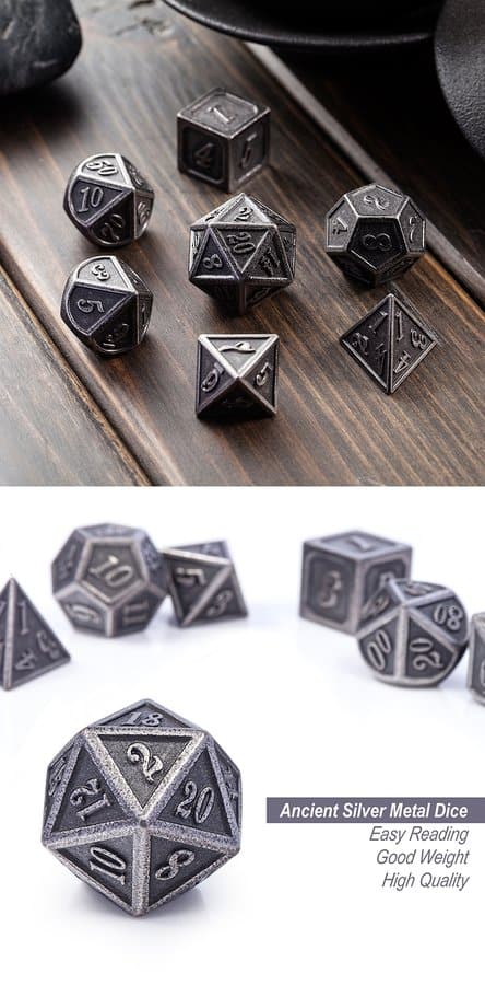 Metal & Enamel 7 Piece Set -Iron - DiceEmporium.com