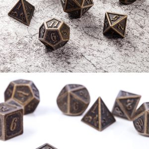 Metal & Enamel 7 Piece Set -Bronze - DiceEmporium.com