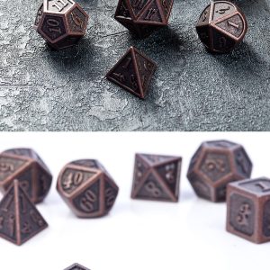 Metal & Enamel 7 Piece Set -Copper - DiceEmporium.com