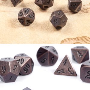 Metal & Enamel 7 Piece Set -Crude Copper - DiceEmporium.com