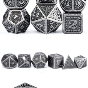 Dragon Scale Metal & Enamel 7 Piece Set -Knight - DiceEmporium.com