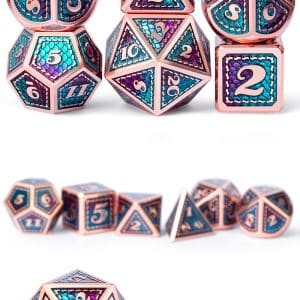 Dragon Scale Metal & Enamel 7 Piece Set -Mermaid - DiceEmporium.com