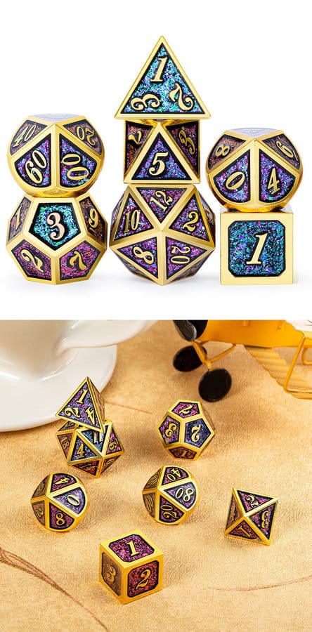 Metal & Enamel 7 Piece Set - Carnival - DiceEmporium.com