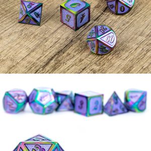 Metal & Enamel 7 Piece Set - Lavender Iridescence - DiceEmporium.com