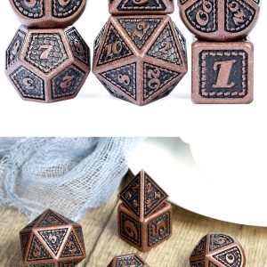 Dragon Scale Metal & Enamel 7 Piece Set -New World - DiceEmporium.com