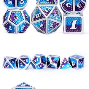 Dragon Scale Metal & Enamel 7 Piece Set -Dragonfly - DiceEmporium.com