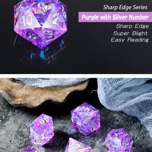 Sharp Edge Dice 7 Piece Set Nebula - DiceEmporium.com