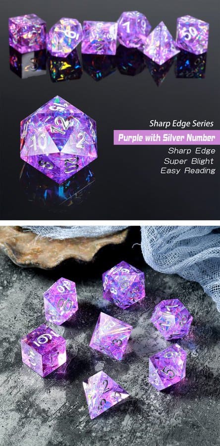 Sharp Edge Dice 7 Piece Set Nebula - DiceEmporium.com