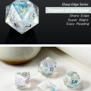 Sharp Edge Dice 7 Piece Set Arctic - DiceEmporium.com