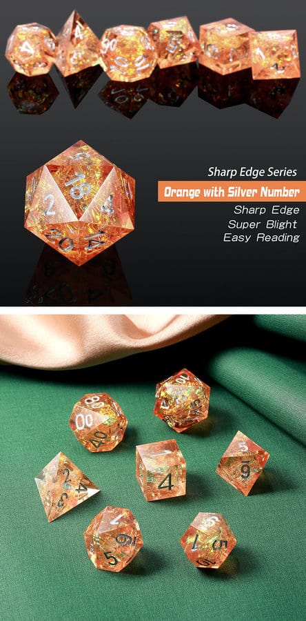 Sharp Edge Dice 7 Piece Set Sandstorm - DiceEmporium.com