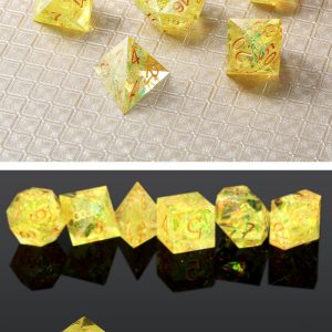 Sharp Edge Dice 7 Piece Set Canary - DiceEmporium.com