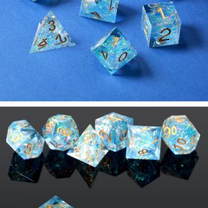 Sharp Edge Dice 7 Piece Set Topaz - DiceEmporium.com