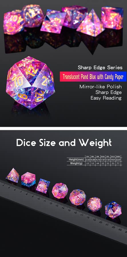 Sharp Edge Dice 7 Piece Set Orion - DiceEmporium.com