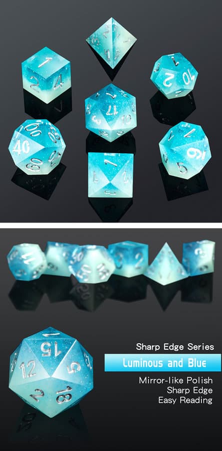 Sharp Edge Dice 7 Piece Set Celestial - DiceEmporium.com