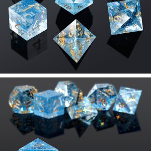 Sharp Edge Dice 7 Piece Set Constellation - DiceEmporium.com