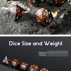 Sharp Edge Dice 7 Piece Set Cola - DiceEmporium.com