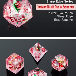 Sharp Edge Dice 7 Piece Set Holiday - DiceEmporium.com