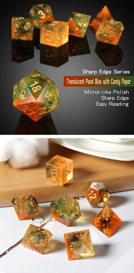 Sharp Edge Dice 7 Piece Set Autumn - DiceEmporium.com