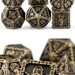 Reaper Blood & Iron Metal & Enamel Dice Set - Dice Emporium