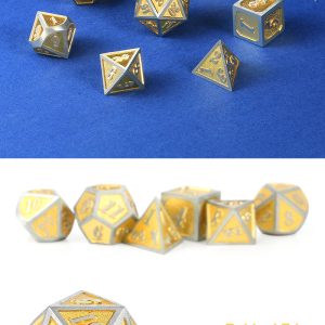 Metal & Enamel 7 Piece Set - Golden- DiceEmporium.com