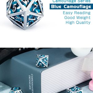 Blue Camouflage 7 Piece Set - DiceEmporium.com