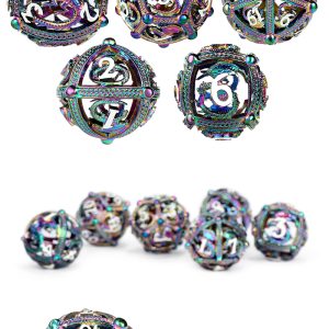 Dragon Iridescence Hollow Orb Dice Set - DiceEmporium.com