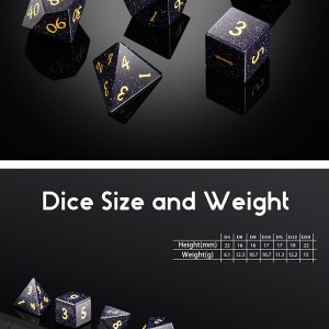 Gemstone Dice 7 Piece Set Blue Sandstone Synthetic - DiceEmporium.com