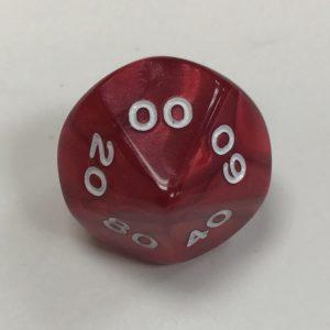 Red DT10 Pearl Dice Koplow - DiceEmporium.com