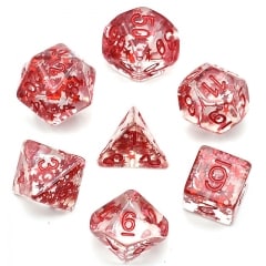 Red Fragment Filled Dice - DiceEmporium.com