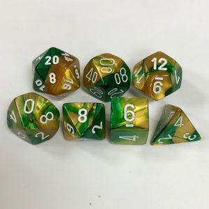 Gold-Green-White-Gemini-Chessex-Dice-CHX26425