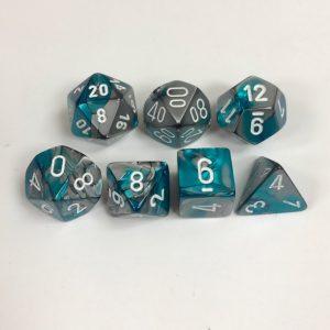 Steel-Teal-White-Gemini-Chessex-Dice-CHX26456