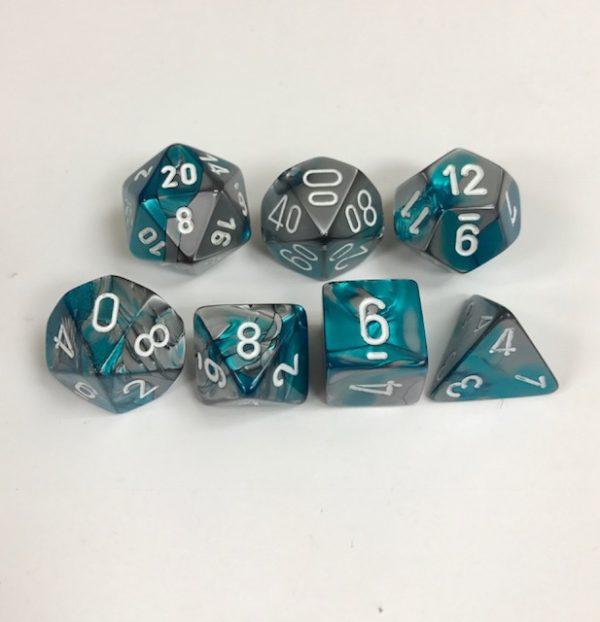 Steel-Teal-White-Gemini-Chessex-Dice-CHX26456