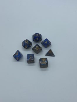 Lustrous Azurite/gold 7 die set - The Dice Emporium