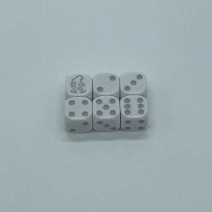 Sasquatch 16mm 6-Sided Die. Light grey pips and sasquatch.