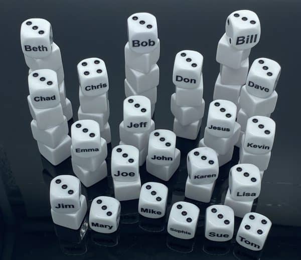 First Name Dice -DiceEmporium.com