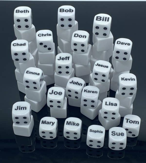 First Name Dice -DiceEmporium.com