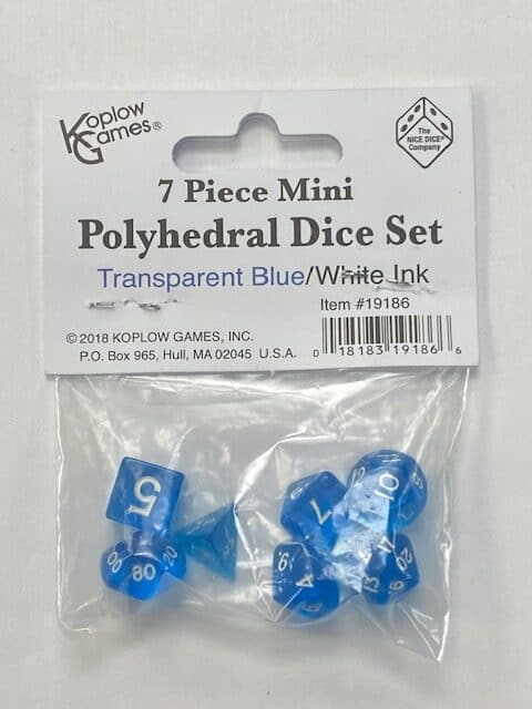 7 Piece Mini Polyhedral Dice Set