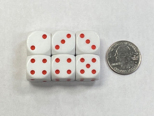 16mm Red Averaging Dice - DiceEmporium.com