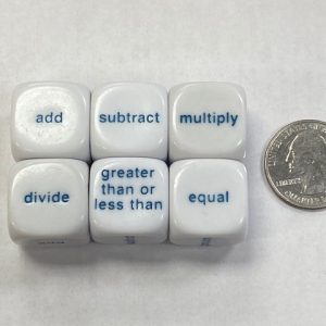 20mm Math Operator Word Six Function - DiceEmporium.com