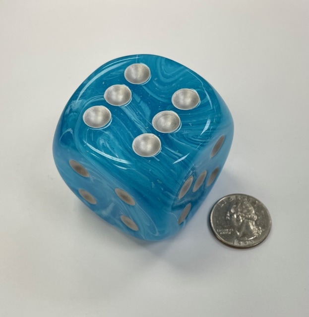 50mm Luminary Sky/silver - DiceEmporium.com