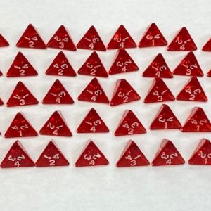 HD Transparent Red d4 set of 50 - DiceEmporium.com