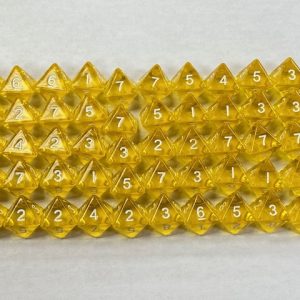 HD Transparent Yellow d8 set of 50 - DiceEmporium.com