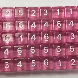 HD Transparent Pink d6 set of 50 - DiceEmporium.com