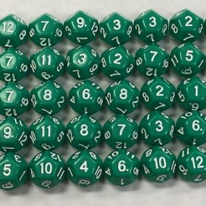 HD Opaque Green d12 set of 50 - DiceEmporium.com