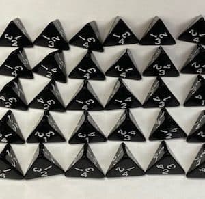 HD Opaque Black d4 set of 50 - DiceEmporium.com